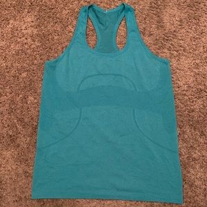 Lulu Lemon Athletica blue tank top